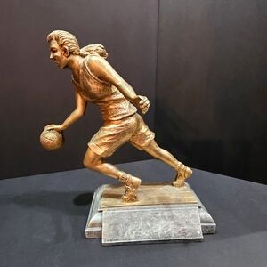Basketball Female Girl Resin Trophy Dribbling 7.5"×5.5"×2.75 New